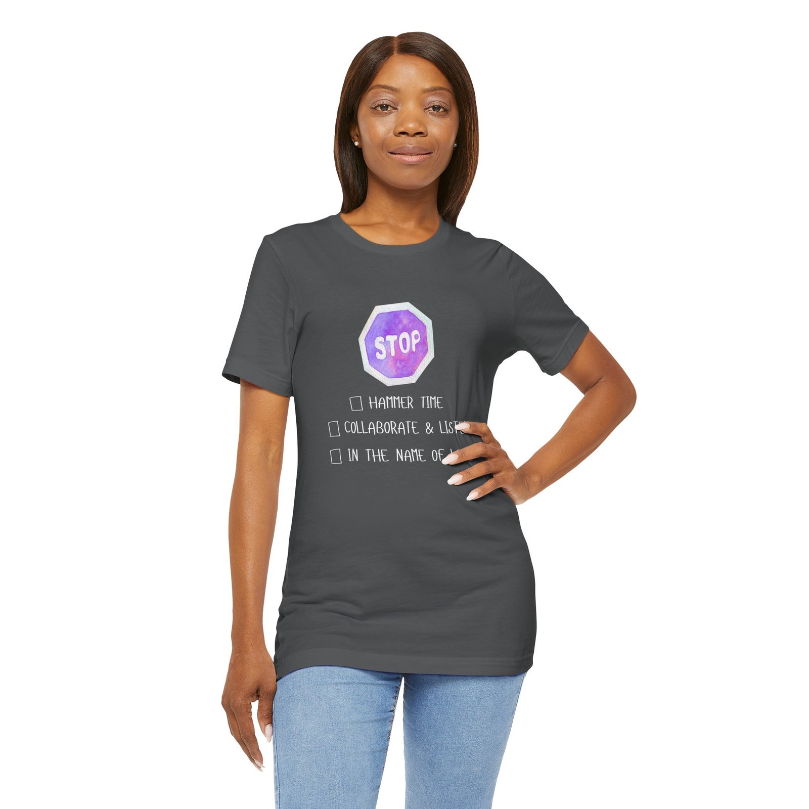 Stop Tee | Cotton Graphic T-Shirt - Image 37
