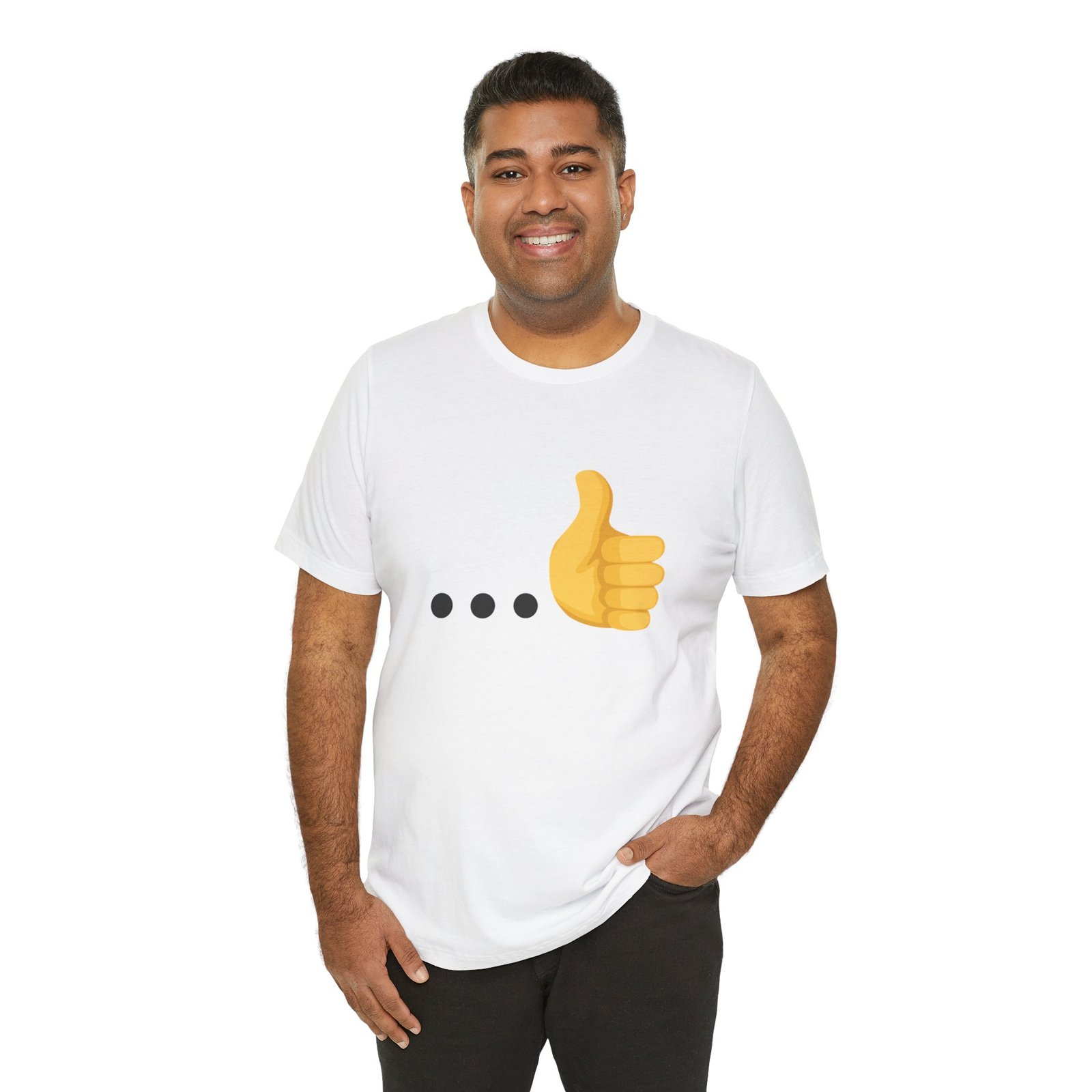 Ellipsis Thumbs Up Tee | Cotton Graphic T-Shirt - Image 3