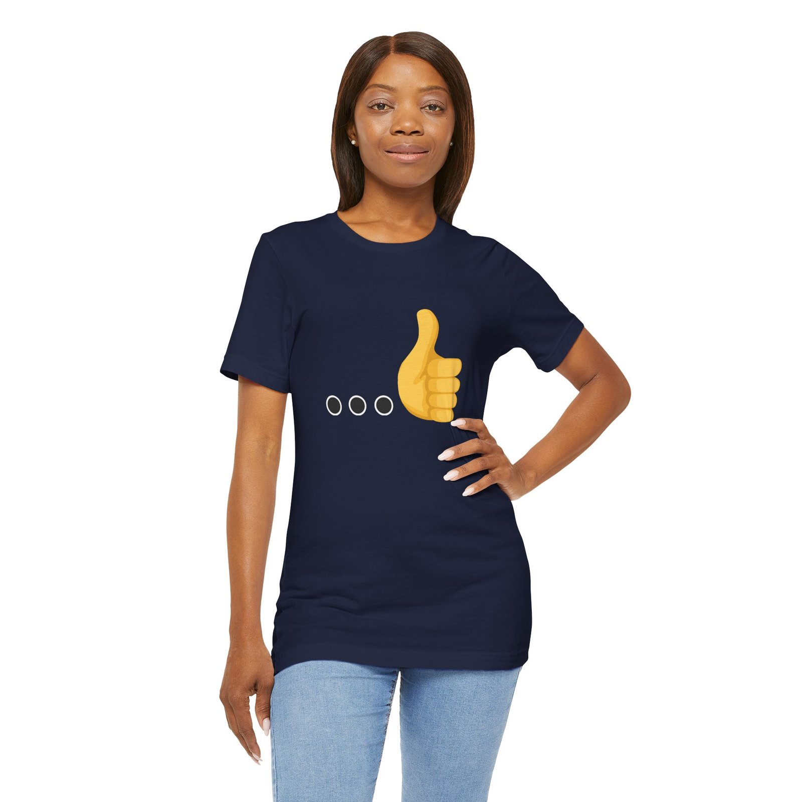 Ellipsis Thumbs Up Tee | Cotton Graphic T-Shirt - Image 46