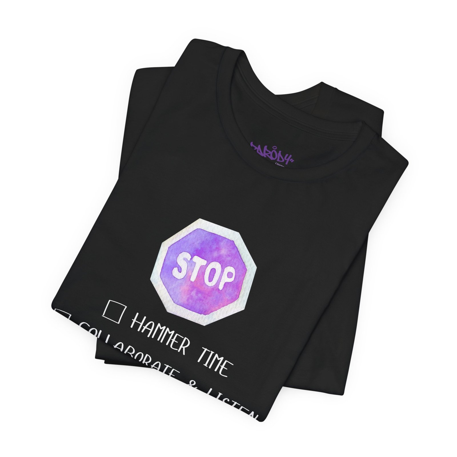 Stop Tee | Cotton Graphic T-Shirt - Image 2