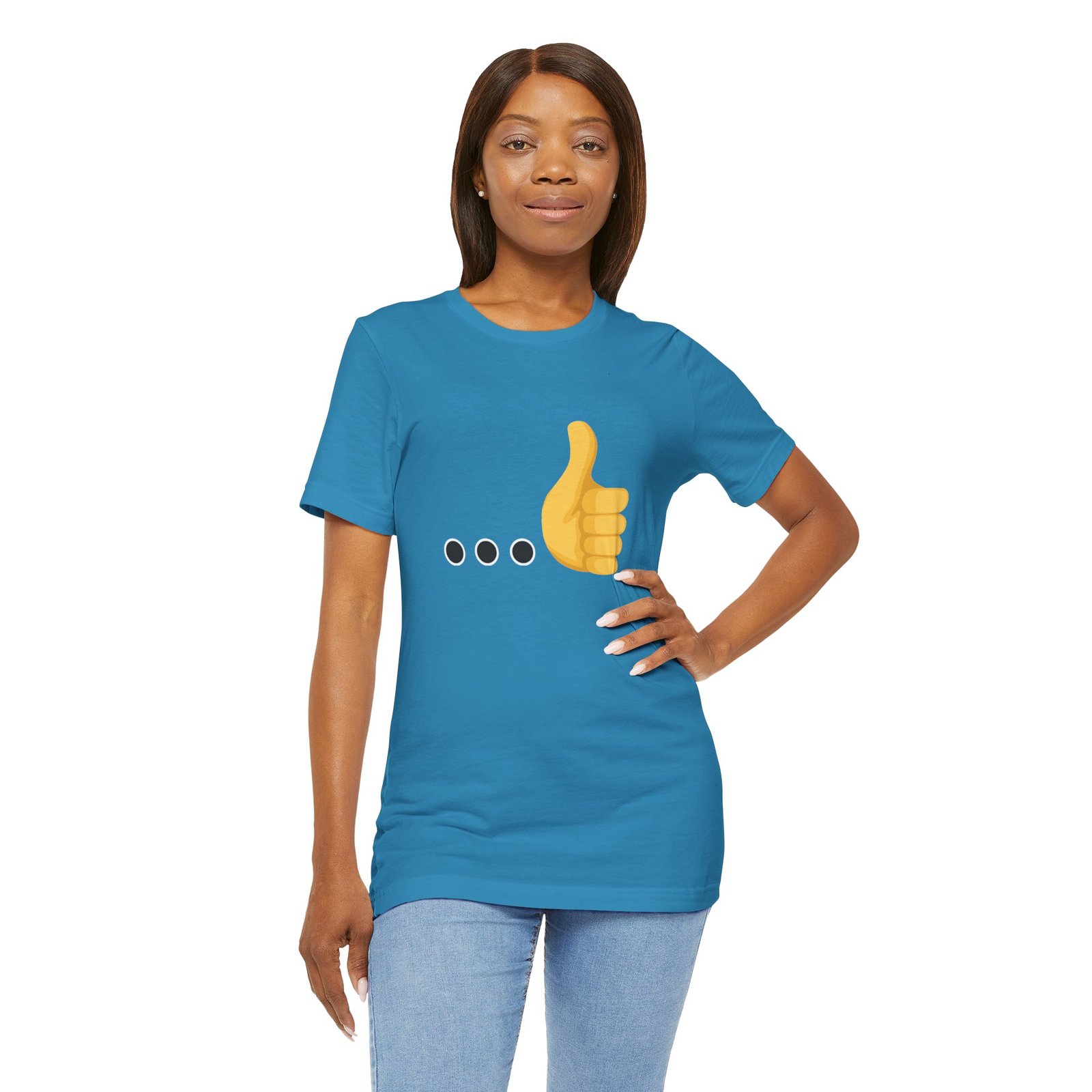 Ellipsis Thumbs Up Tee | Cotton Graphic T-Shirt - Image 25