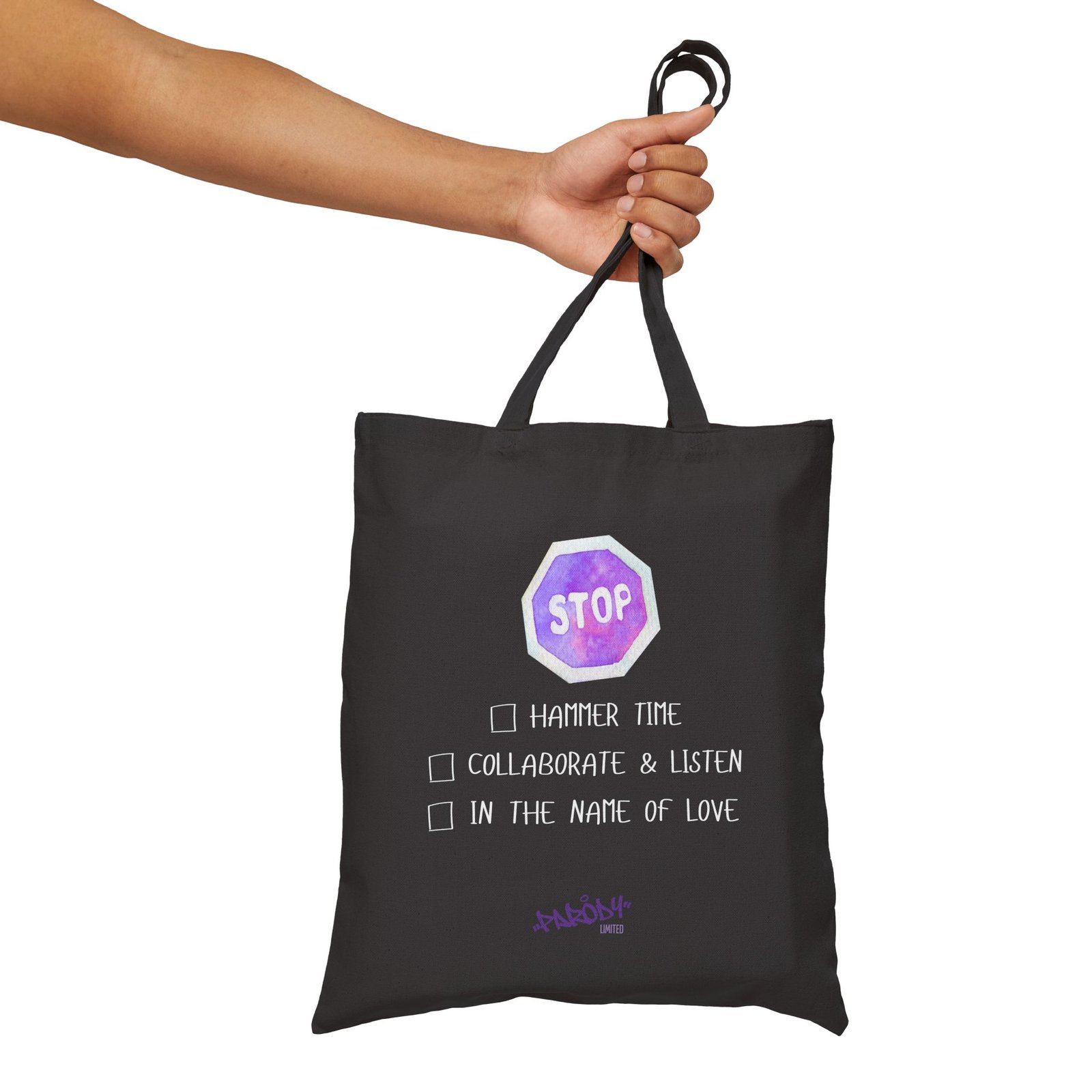 Stop Bag | Cotton Canvas Graphic Tote Bag - Image 8