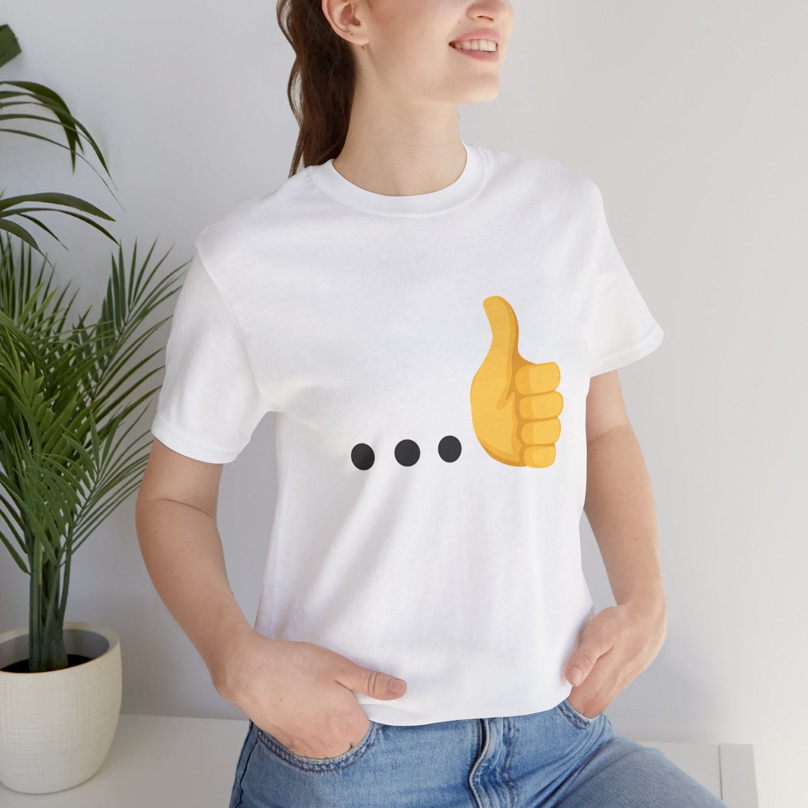 Ellipsis Thumbs Up Tee | Cotton Graphic T-Shirt - Image 5