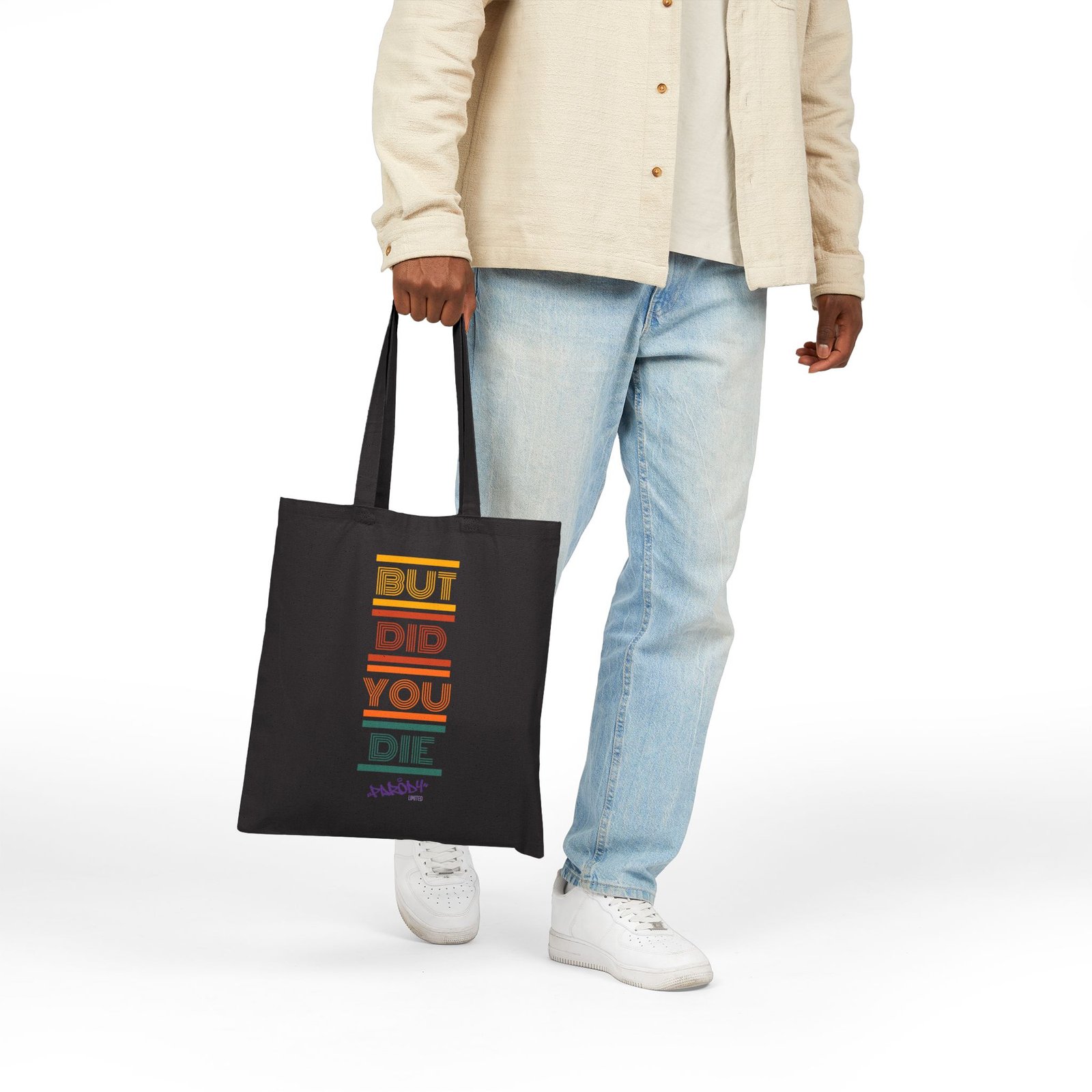 But Did You Die Tote | Cotton Canvas Graphic Tote Bag - Image 5