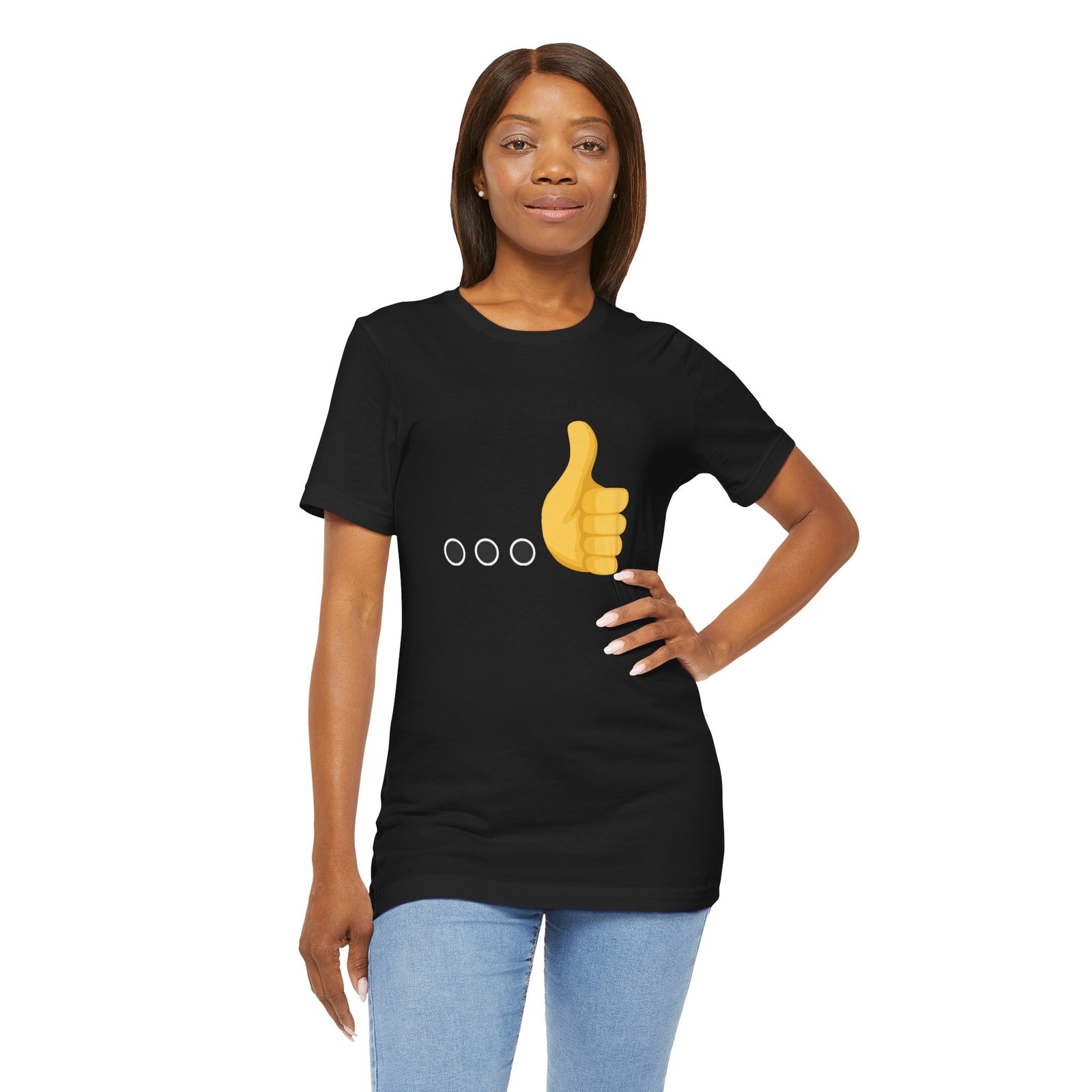 Ellipsis Thumbs Up Tee | Cotton Graphic T-Shirt - Image 11