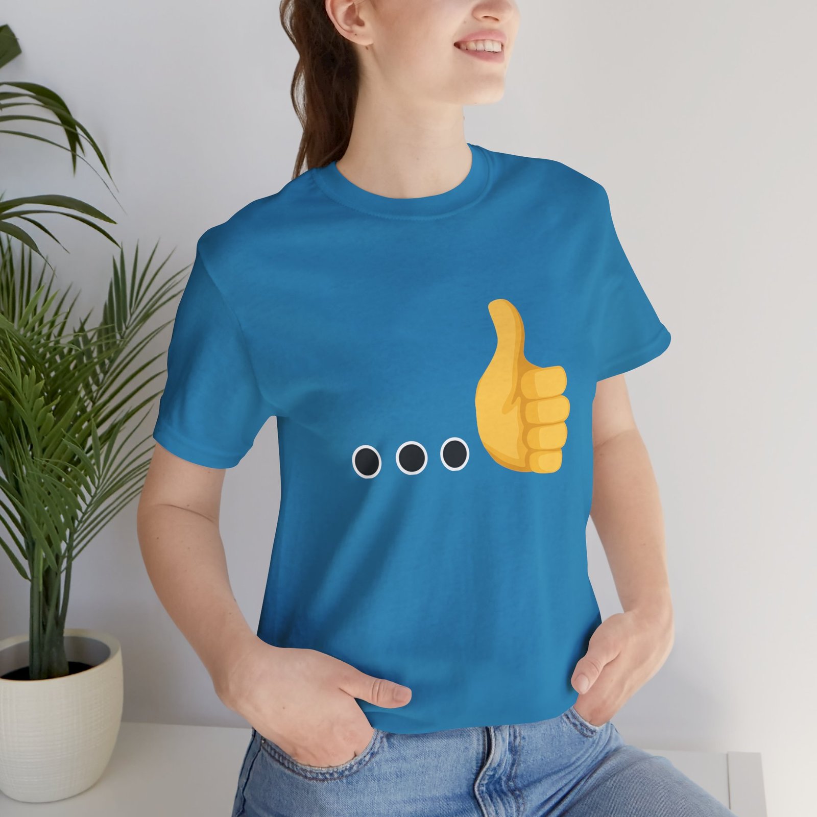 Ellipsis Thumbs Up Tee | Cotton Graphic T-Shirt - Image 26