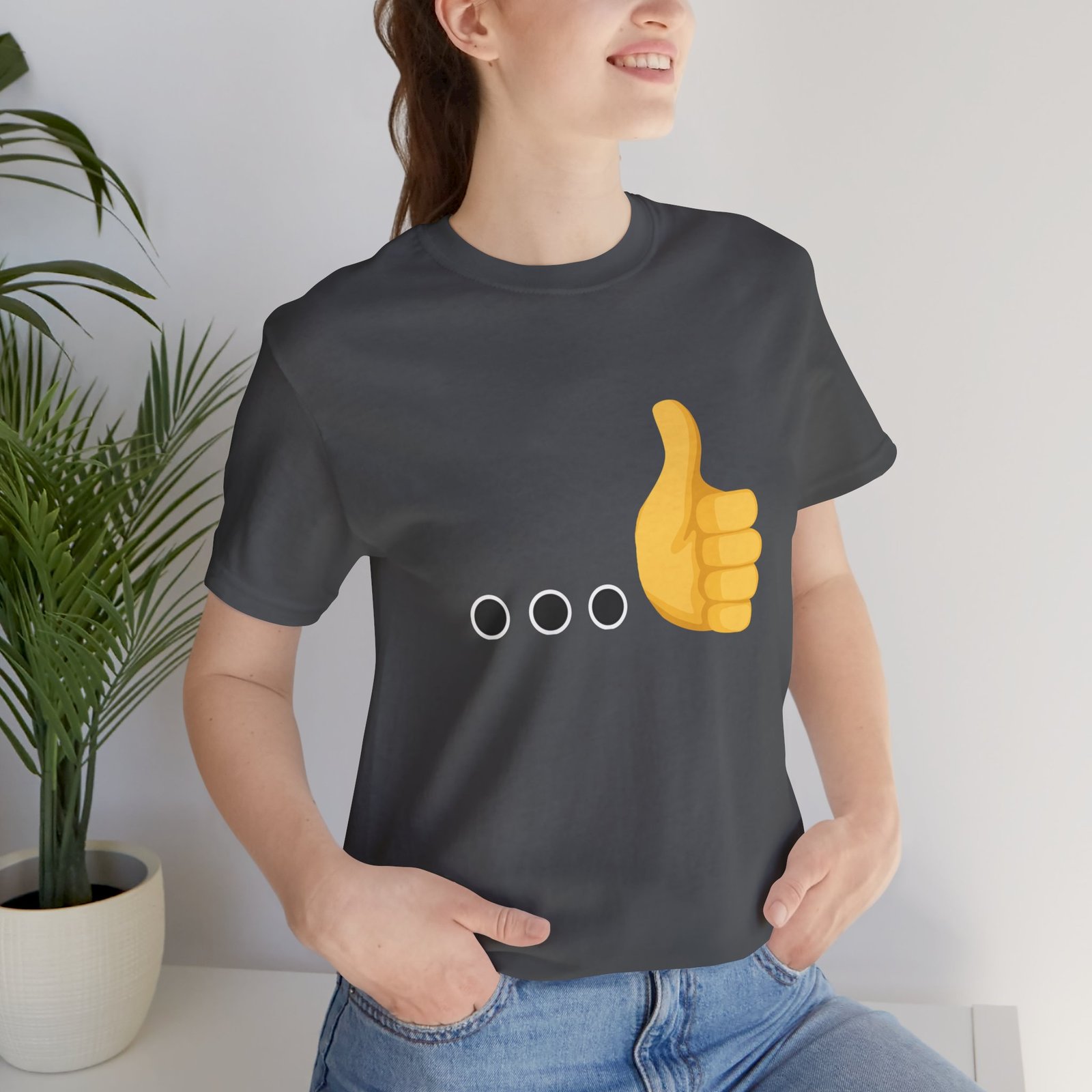 Ellipsis Thumbs Up Tee | Cotton Graphic T-Shirt - Image 40