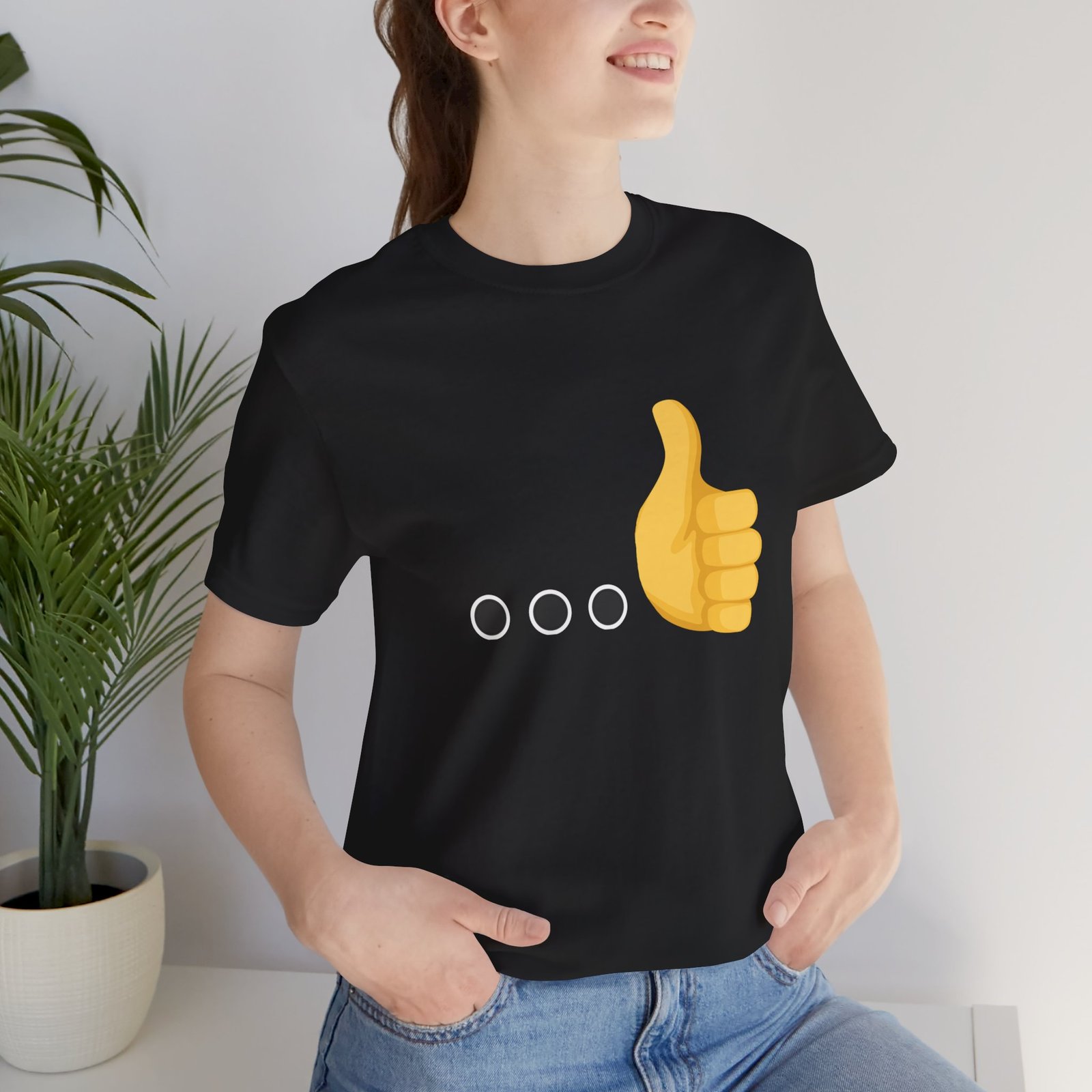 Ellipsis Thumbs Up Tee | Cotton Graphic T-Shirt - Image 12