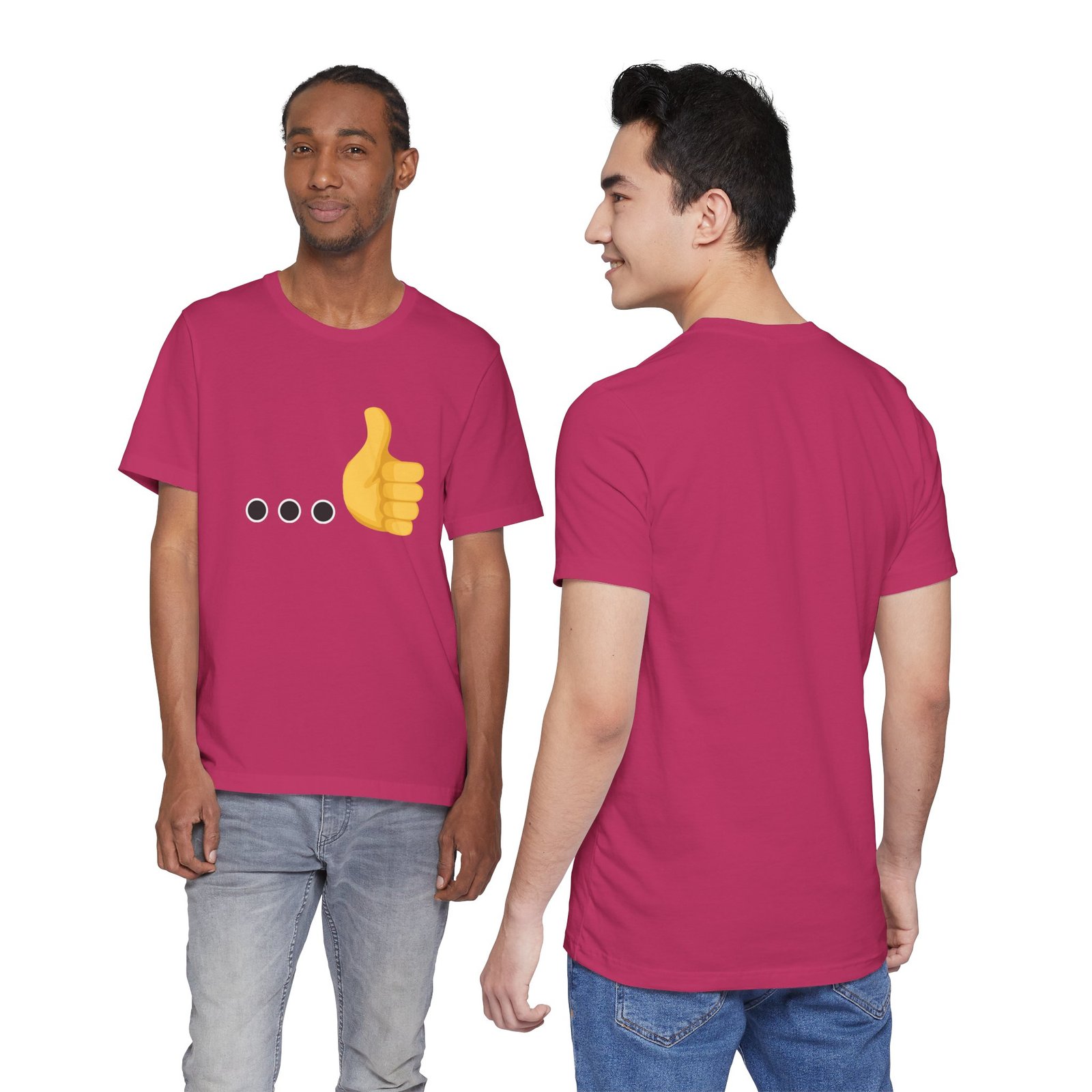 Ellipsis Thumbs Up Tee | Cotton Graphic T-Shirt - Image 62