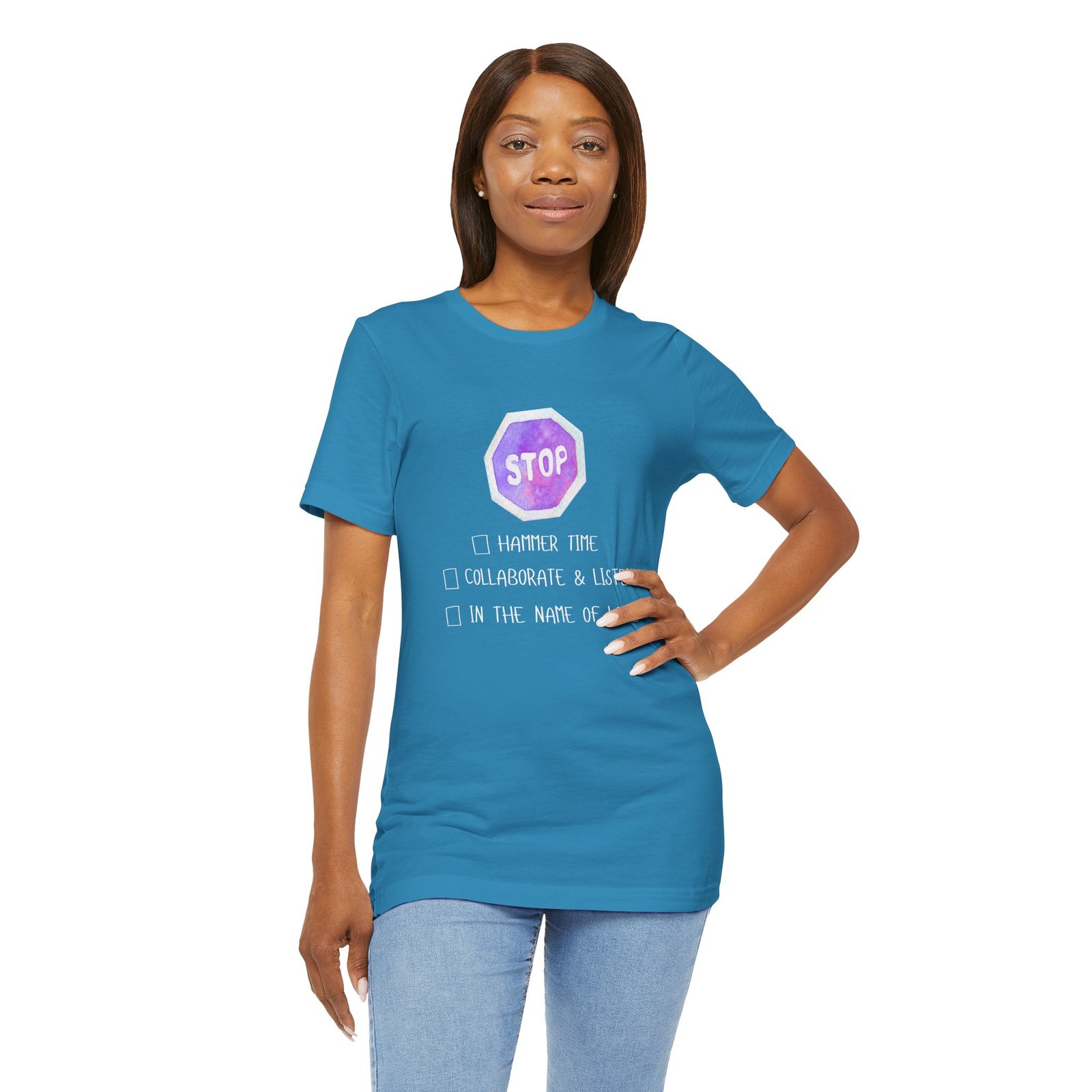 Stop Tee | Cotton Graphic T-Shirt - Image 21