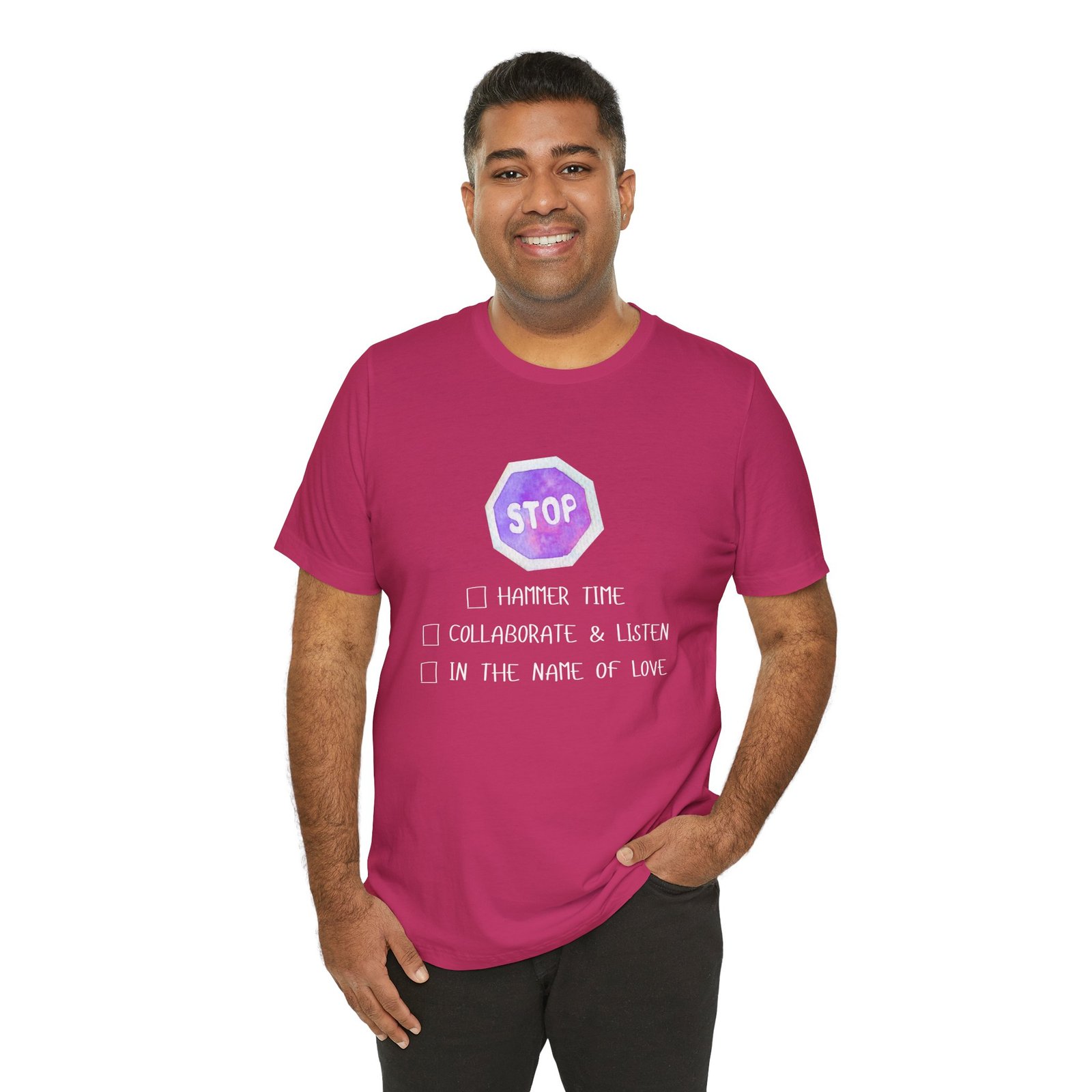 Stop Tee | Cotton Graphic T-Shirt - Image 60
