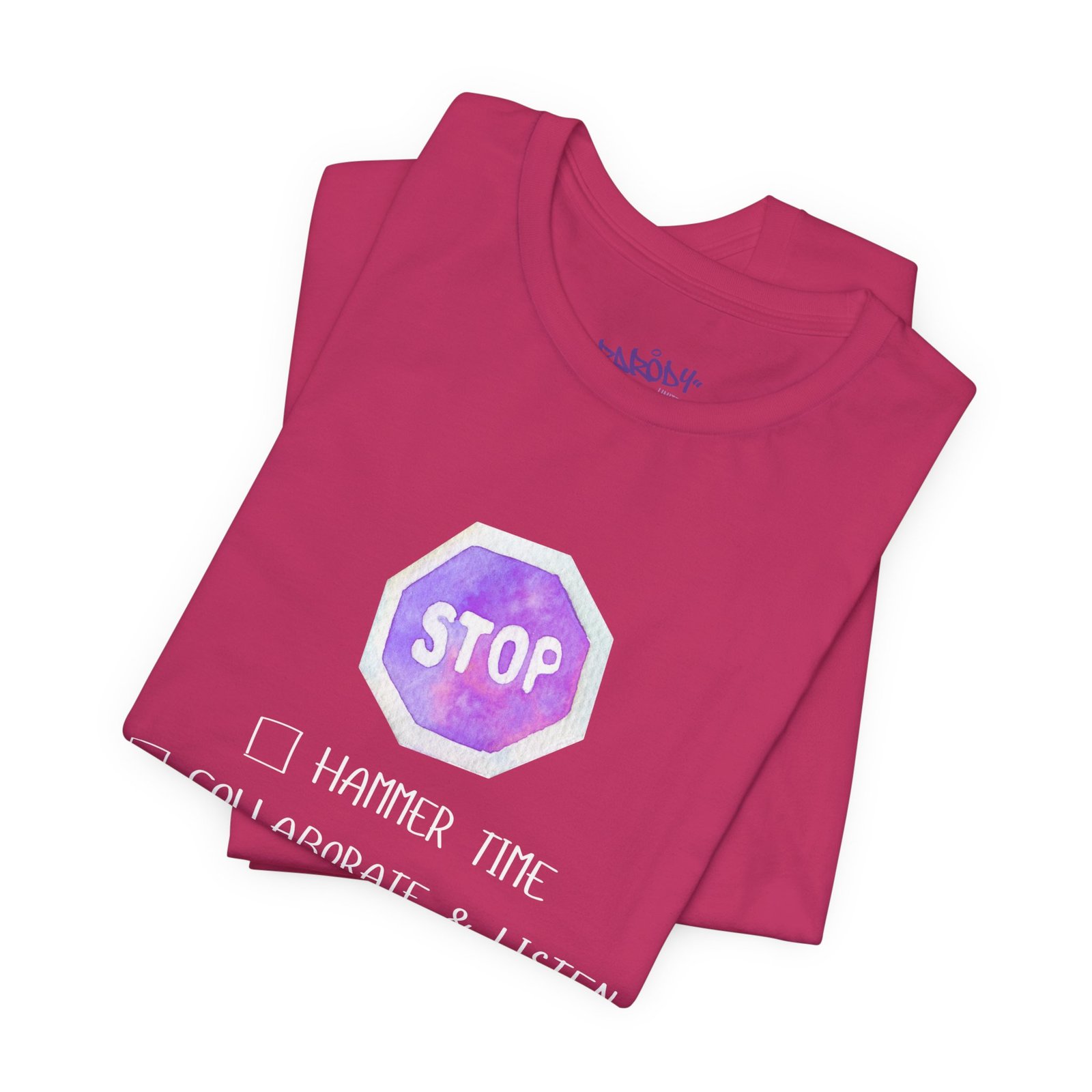 Stop Tee | Cotton Graphic T-Shirt - Image 58