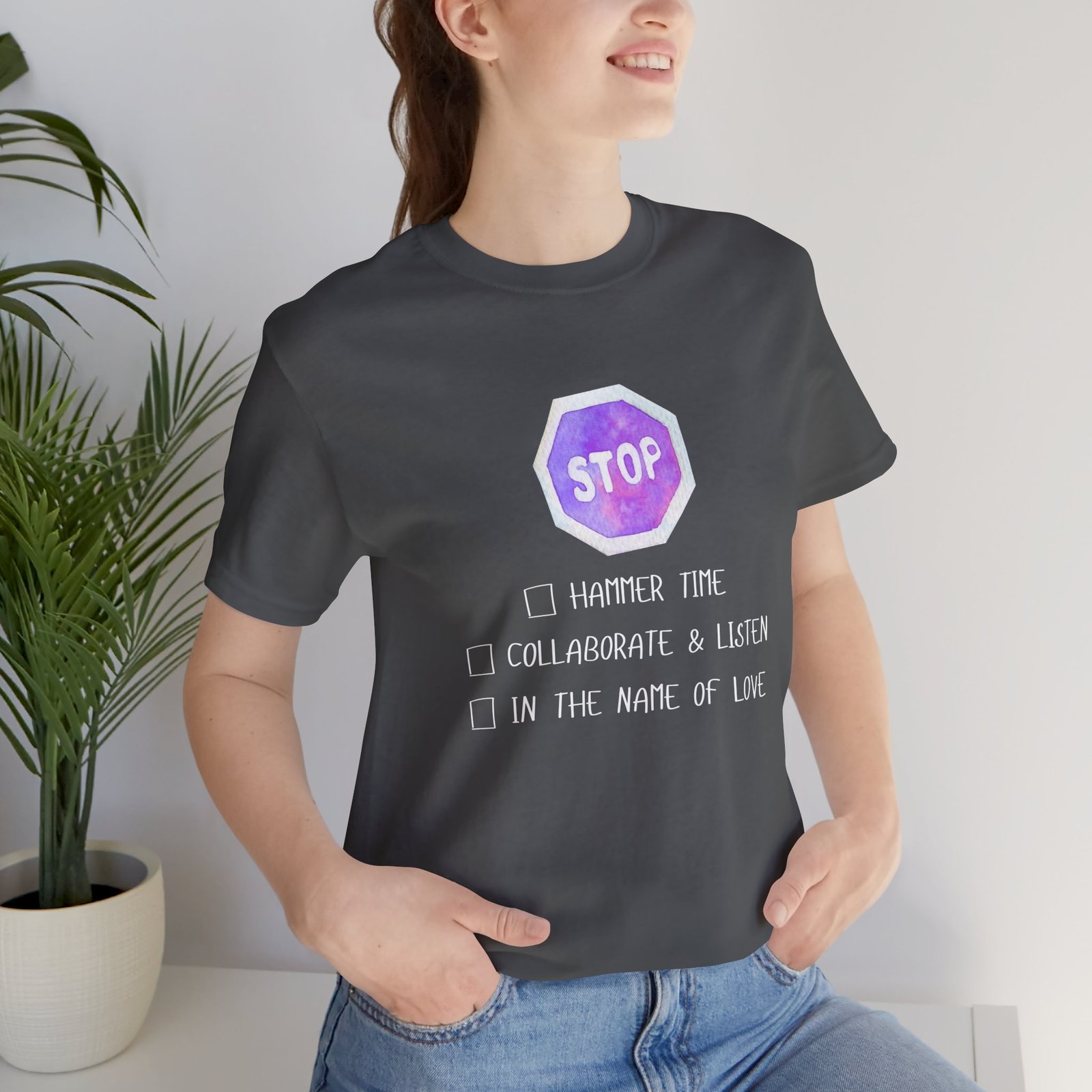 Stop Tee | Cotton Graphic T-Shirt - Image 38