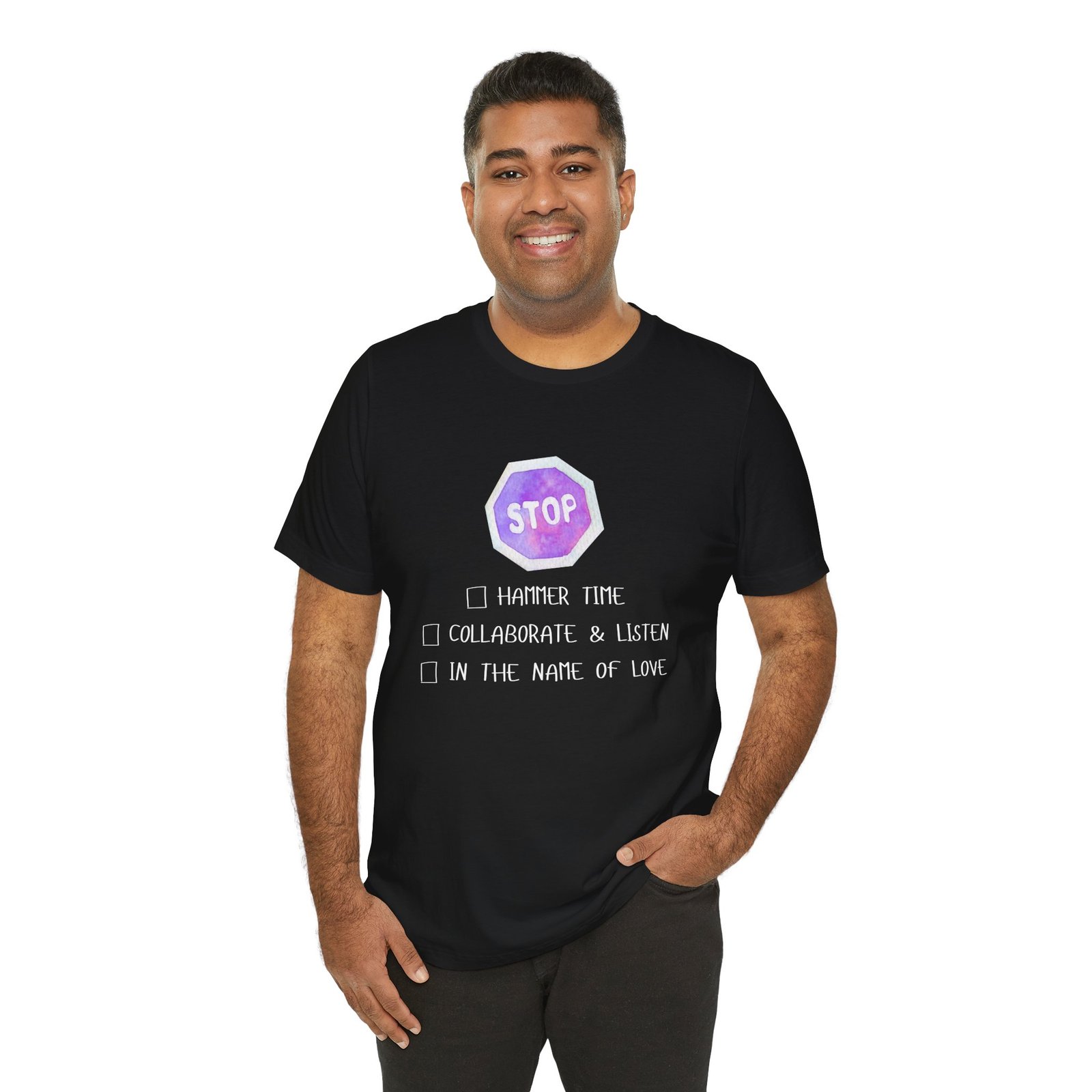 Stop Tee | Cotton Graphic T-Shirt - Image 4