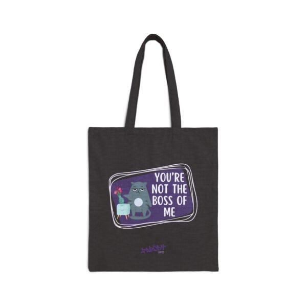 You're Not the Boss of Me Tote Bag | Cotton Canvas Graphic Tote Bag