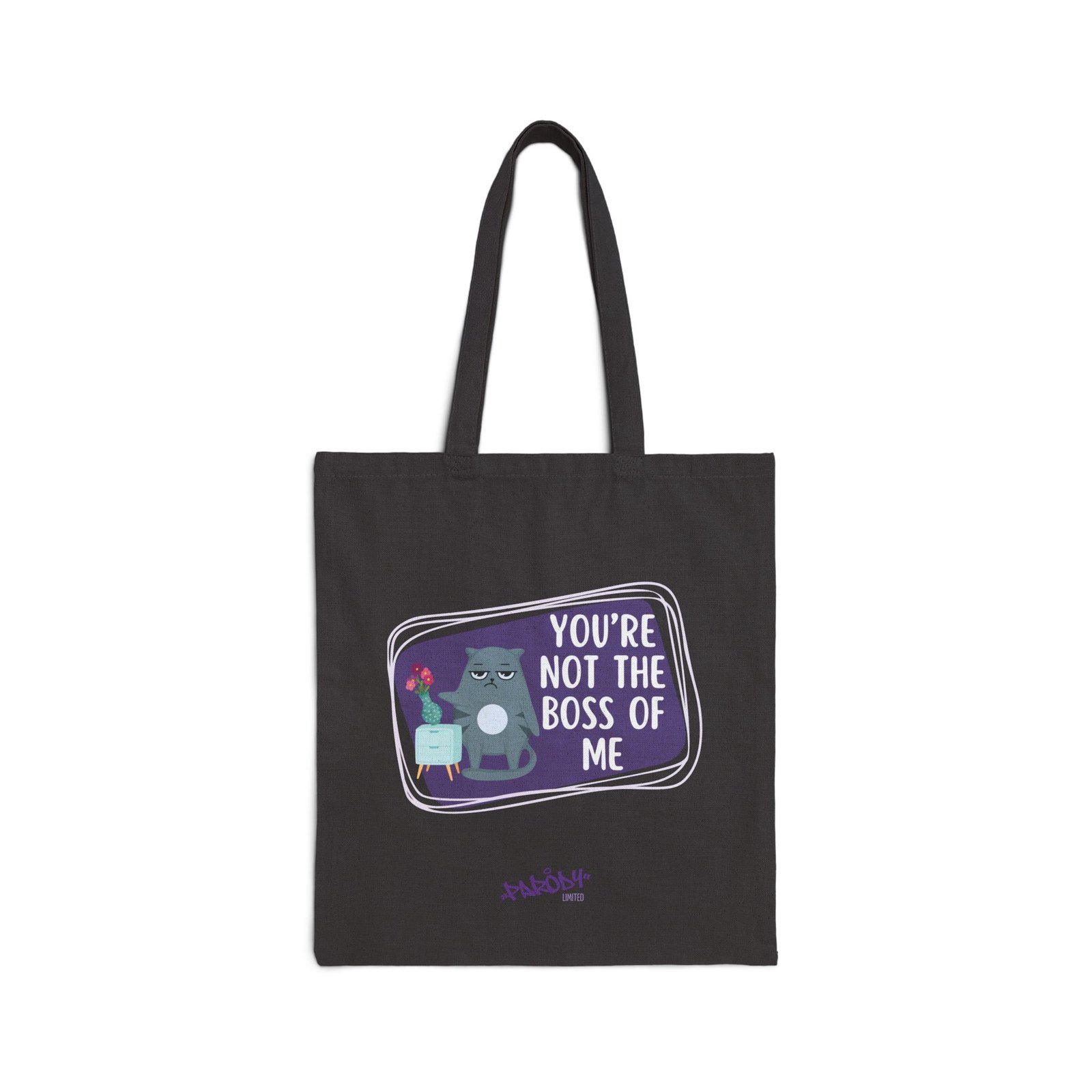 You're Not the Boss of Me Tote Bag | Cotton Canvas Graphic Tote Bag
