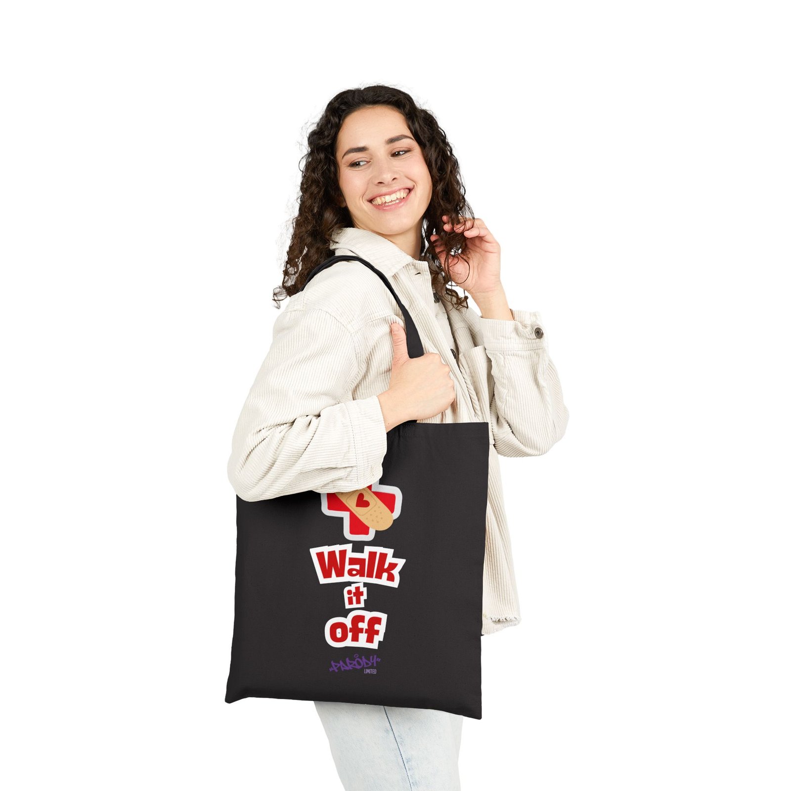 Walk It Off Tote | Cotton Canvas Graphic Tote Bag - Image 5