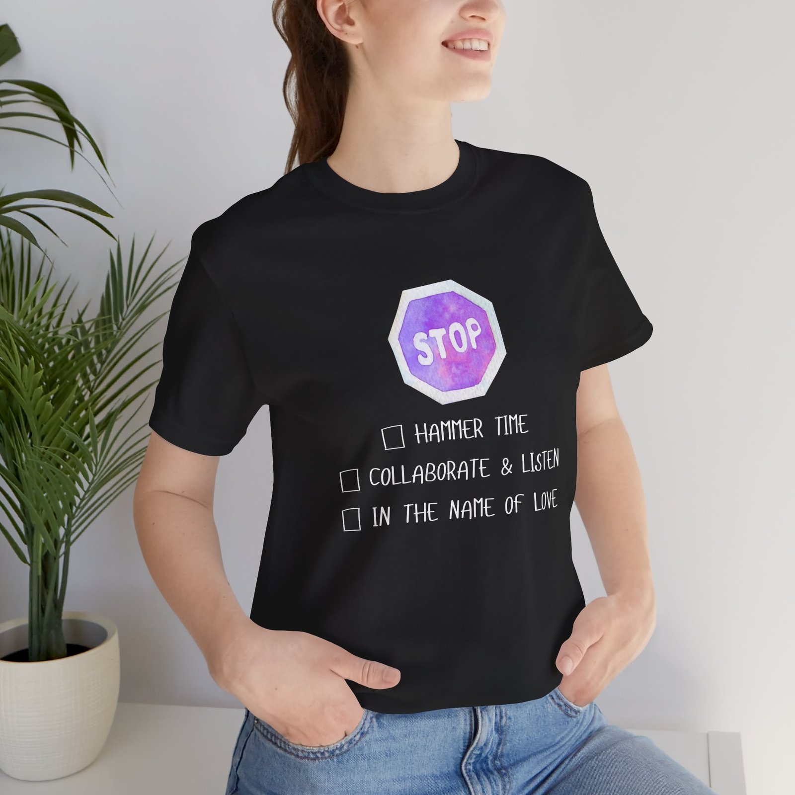 Stop Tee | Cotton Graphic T-Shirt - Image 6