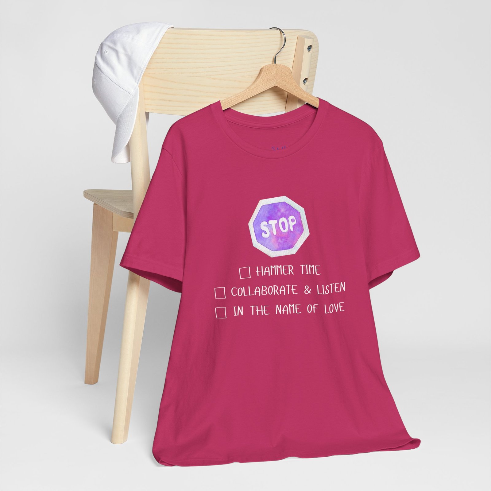 Stop Tee | Cotton Graphic T-Shirt - Image 57