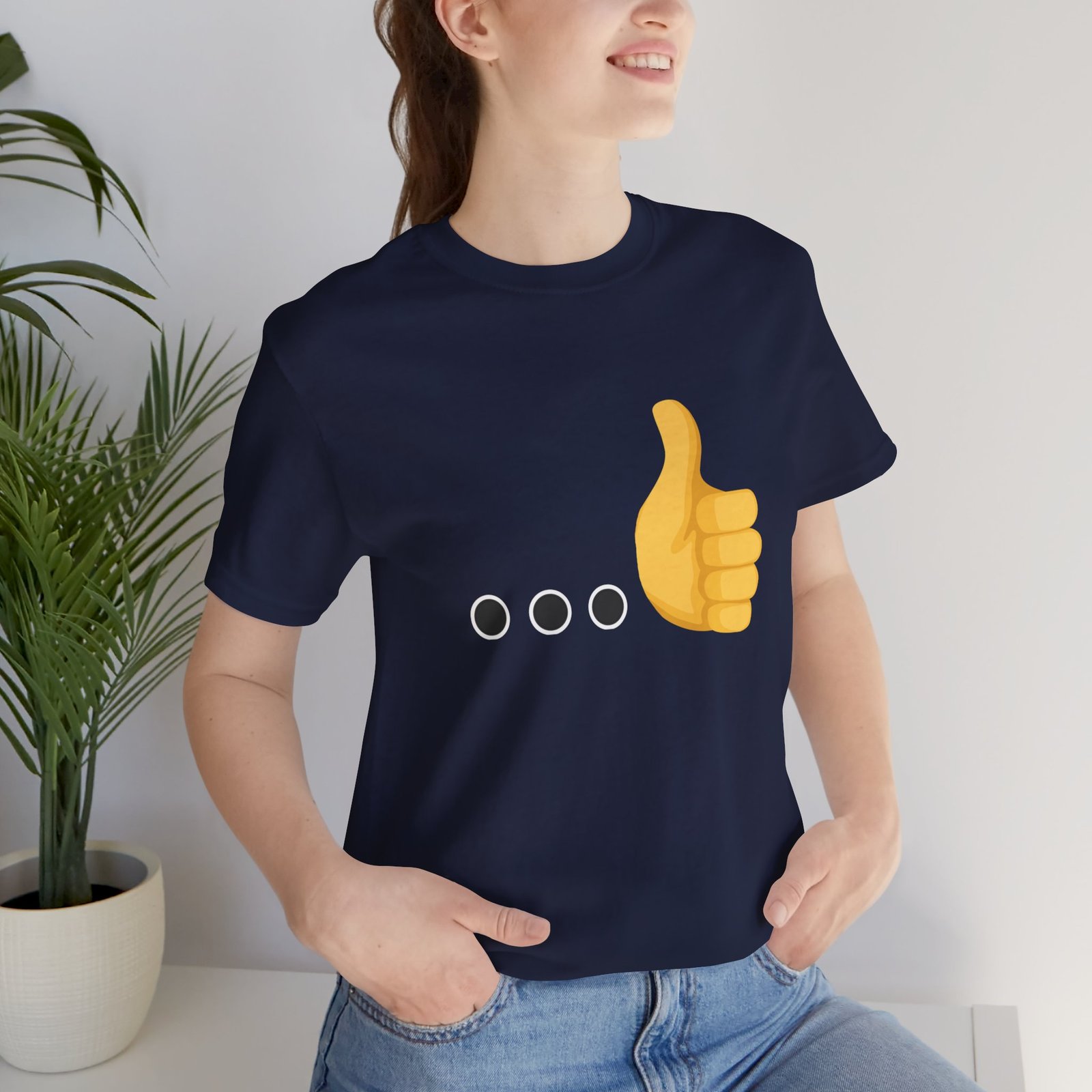 Ellipsis Thumbs Up Tee | Cotton Graphic T-Shirt - Image 47