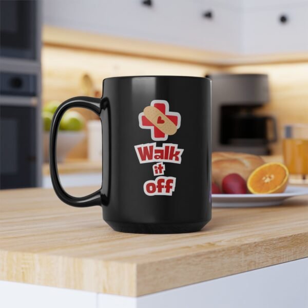 Walk It Off Mug | Black Ceramic Graphic Mug