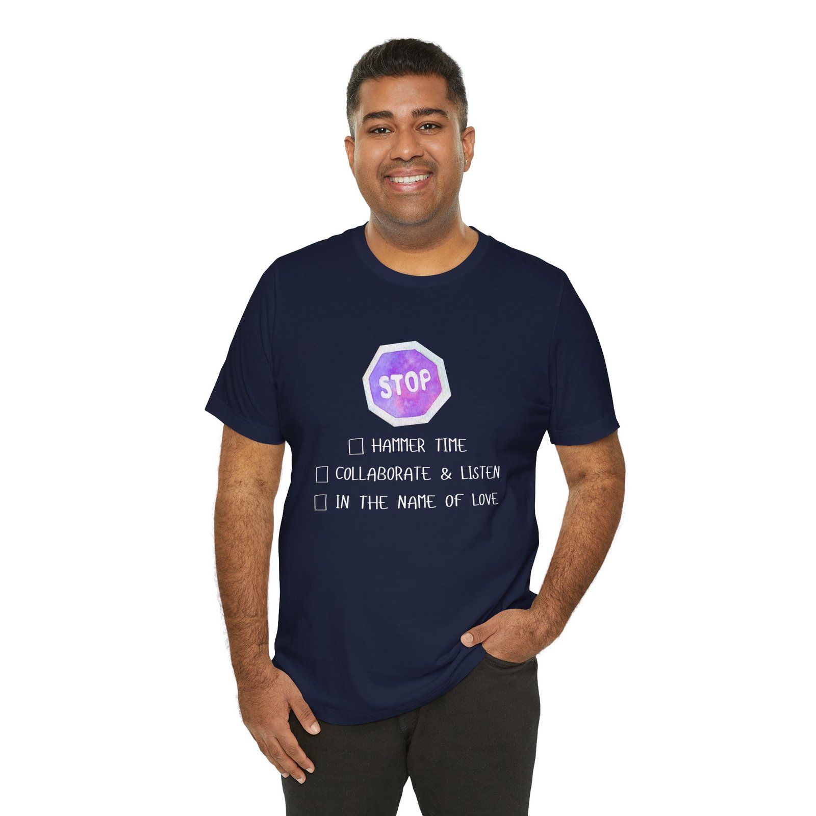 Stop Tee | Cotton Graphic T-Shirt - Image 44