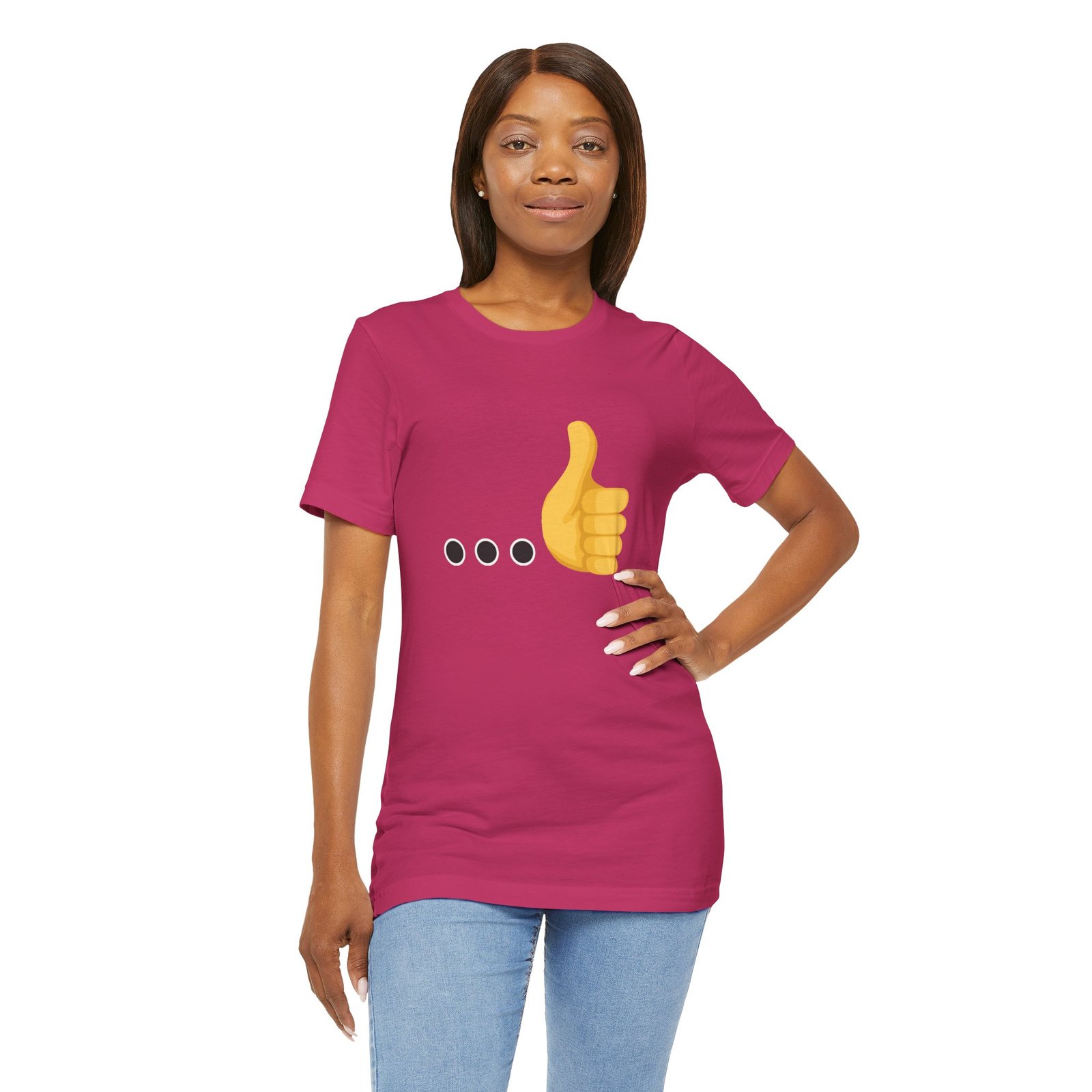 Ellipsis Thumbs Up Tee | Cotton Graphic T-Shirt - Image 60