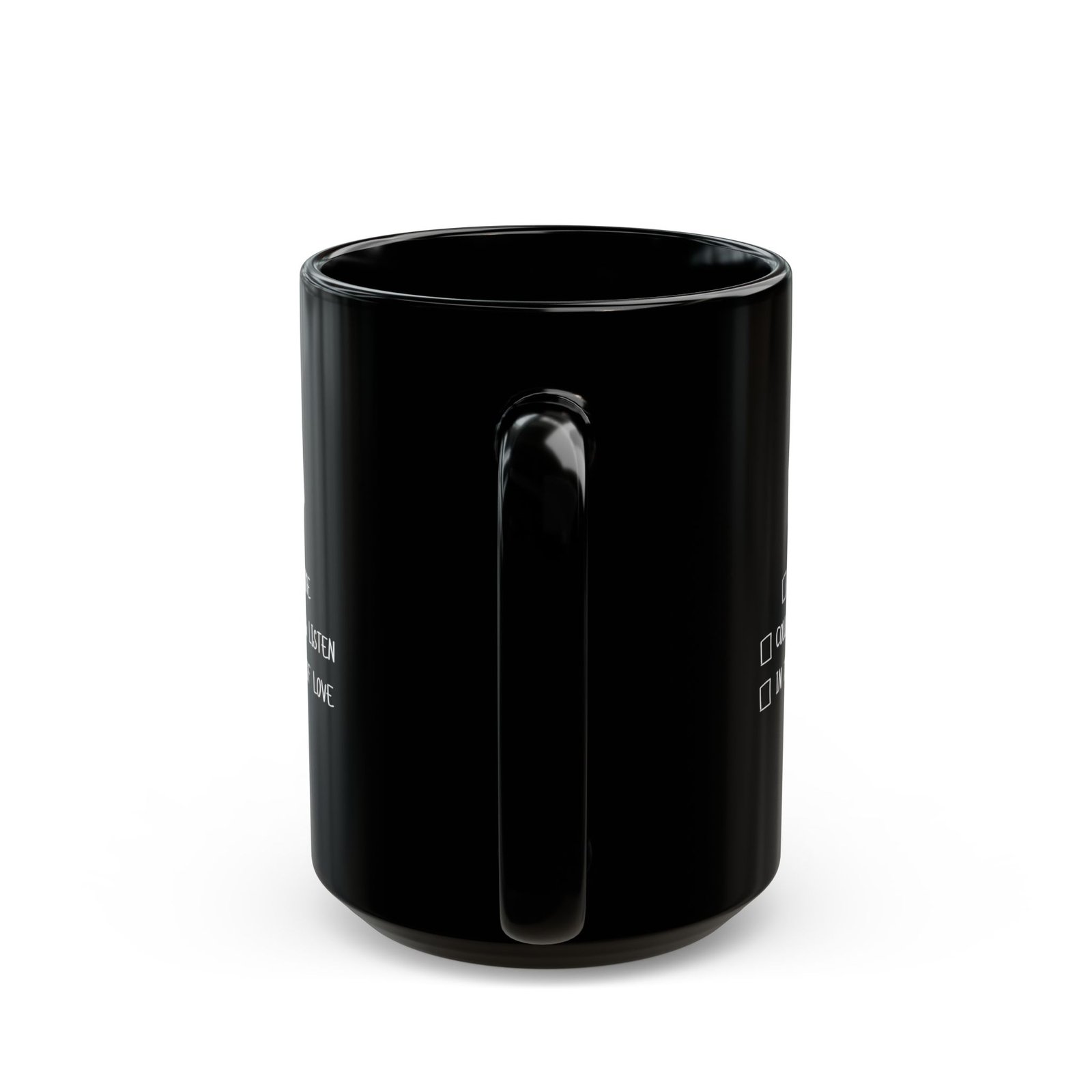 Stop Mug | Black Ceramic Graphic Mug - Image 5