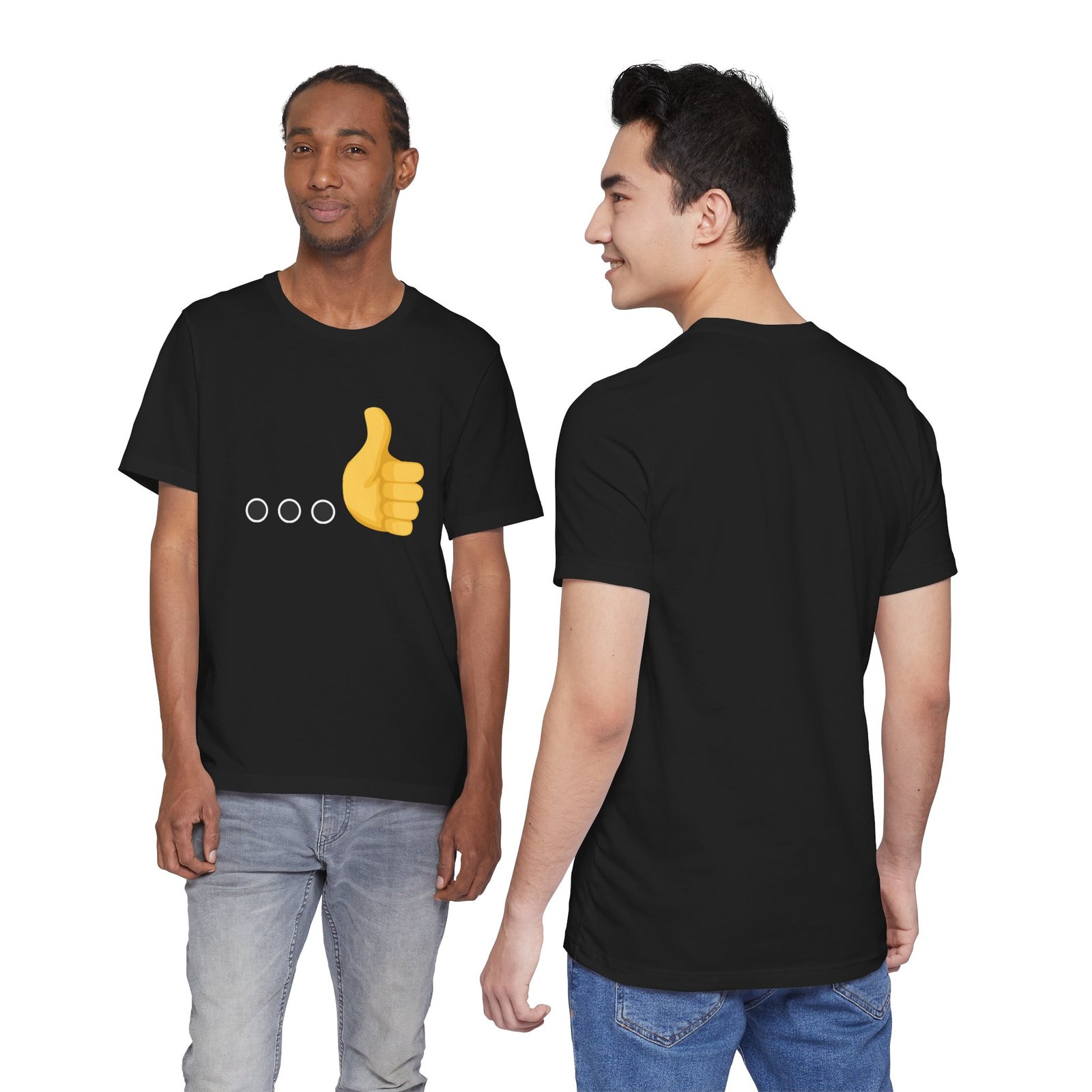 Ellipsis Thumbs Up Tee | Cotton Graphic T-Shirt - Image 13