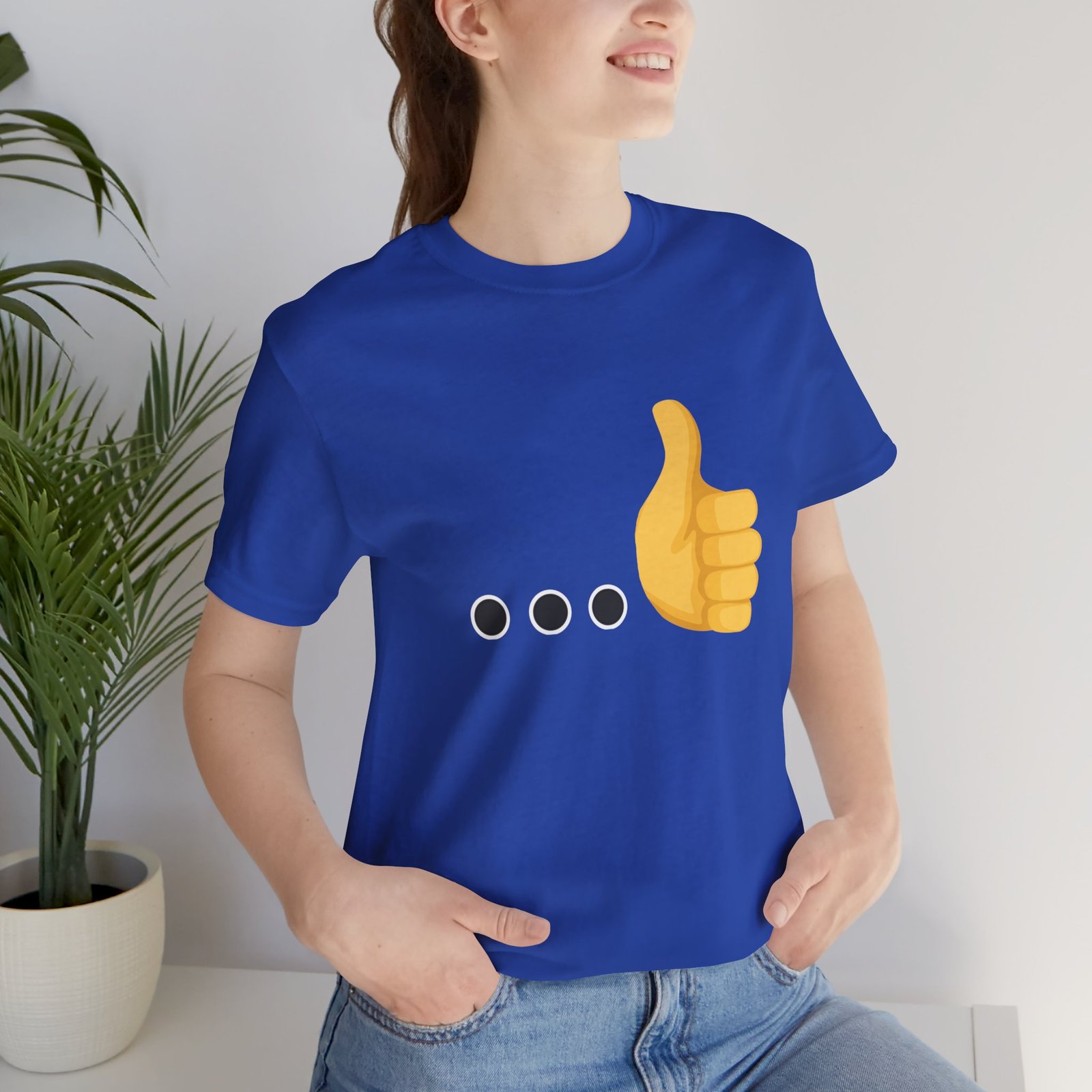 Ellipsis Thumbs Up Tee | Cotton Graphic T-Shirt - Image 33