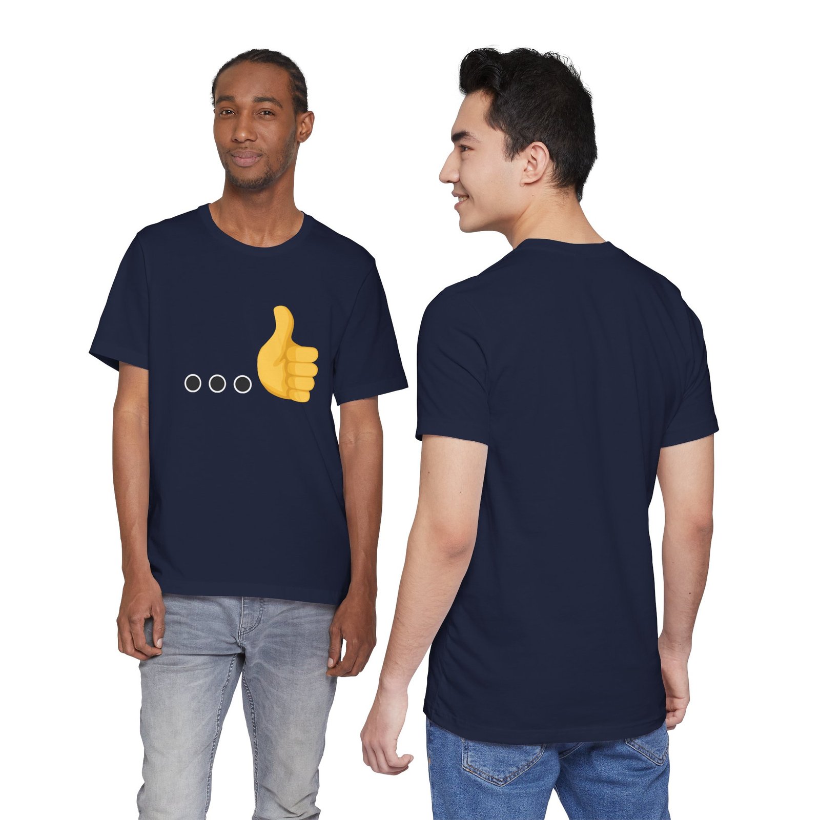 Ellipsis Thumbs Up Tee | Cotton Graphic T-Shirt - Image 48