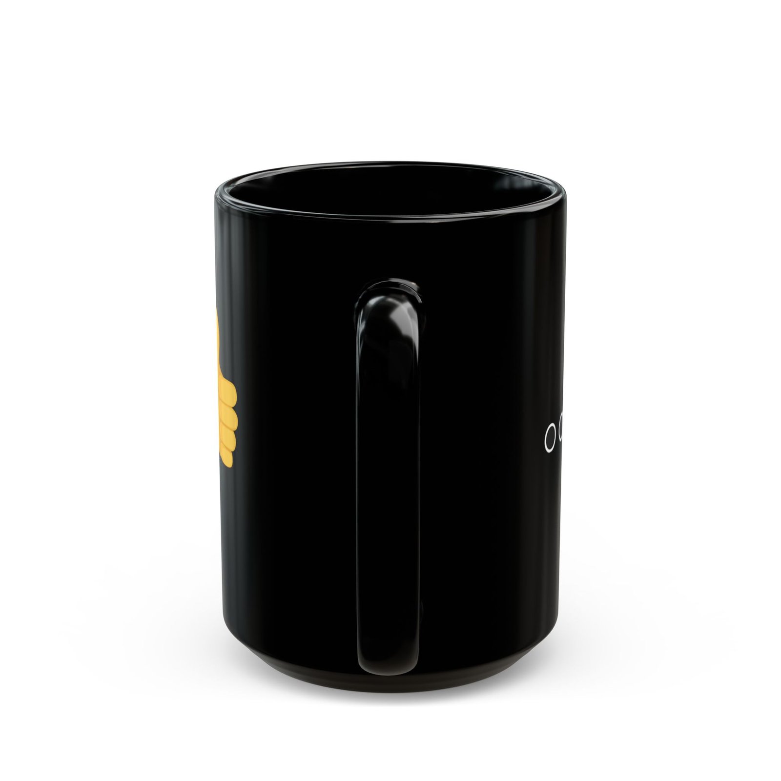 Ellipsis Thumbs Up Mug | Black Ceramic Graphic Mug - Image 5