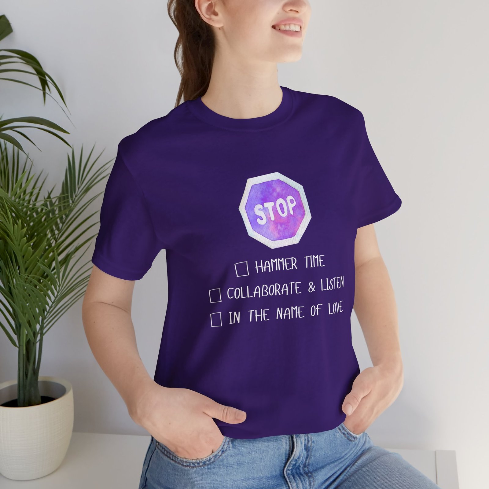 Stop Tee | Cotton Graphic T-Shirt - Image 54