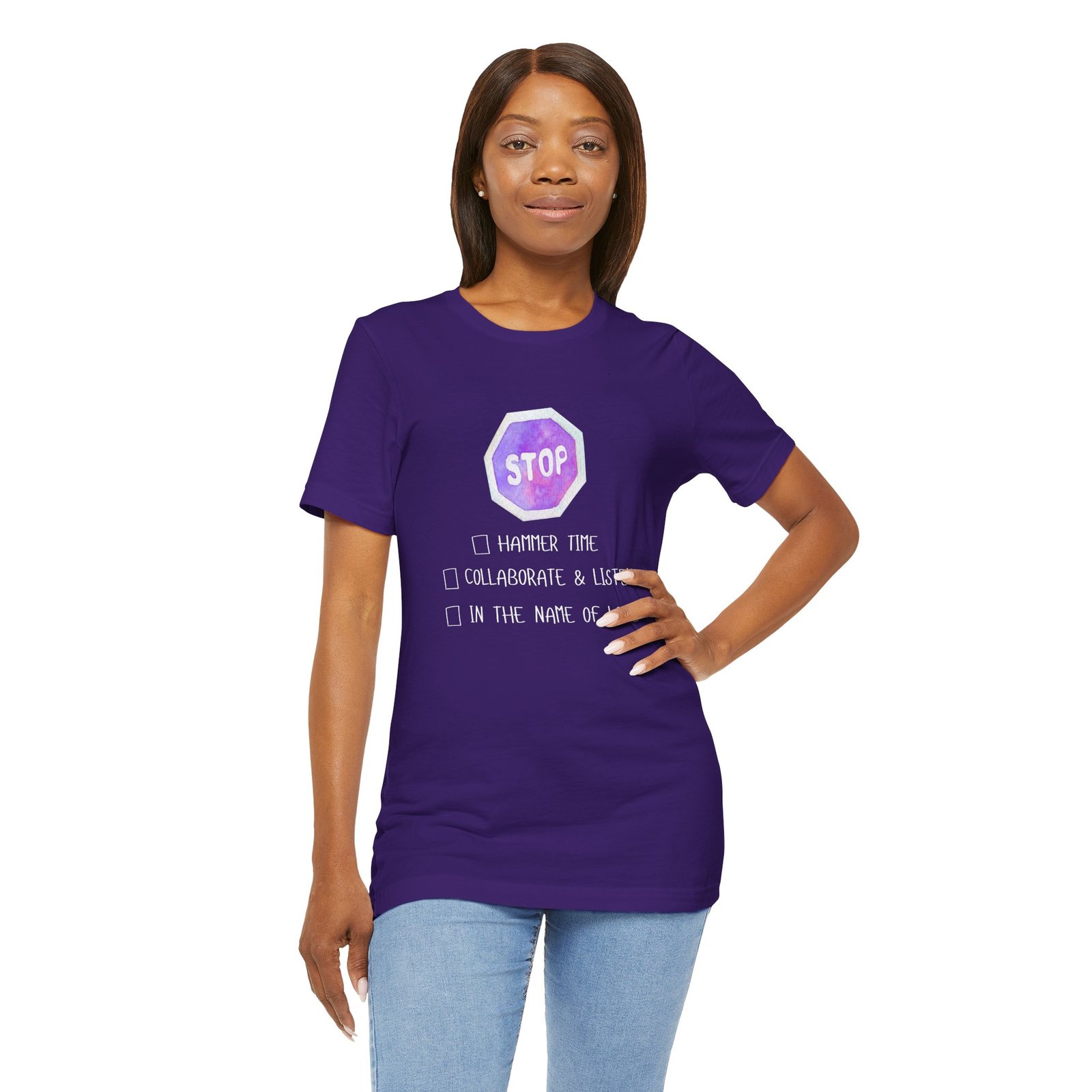 Stop Tee | Cotton Graphic T-Shirt - Image 53