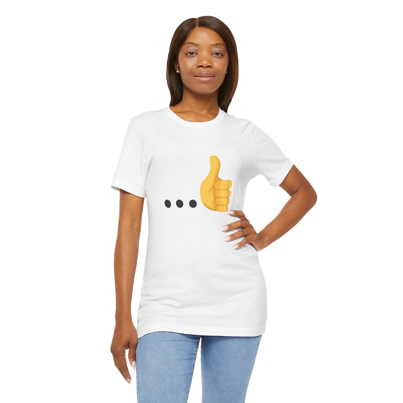 Ellipsis Thumbs Up Tee | Cotton Graphic T-Shirt - Image 4